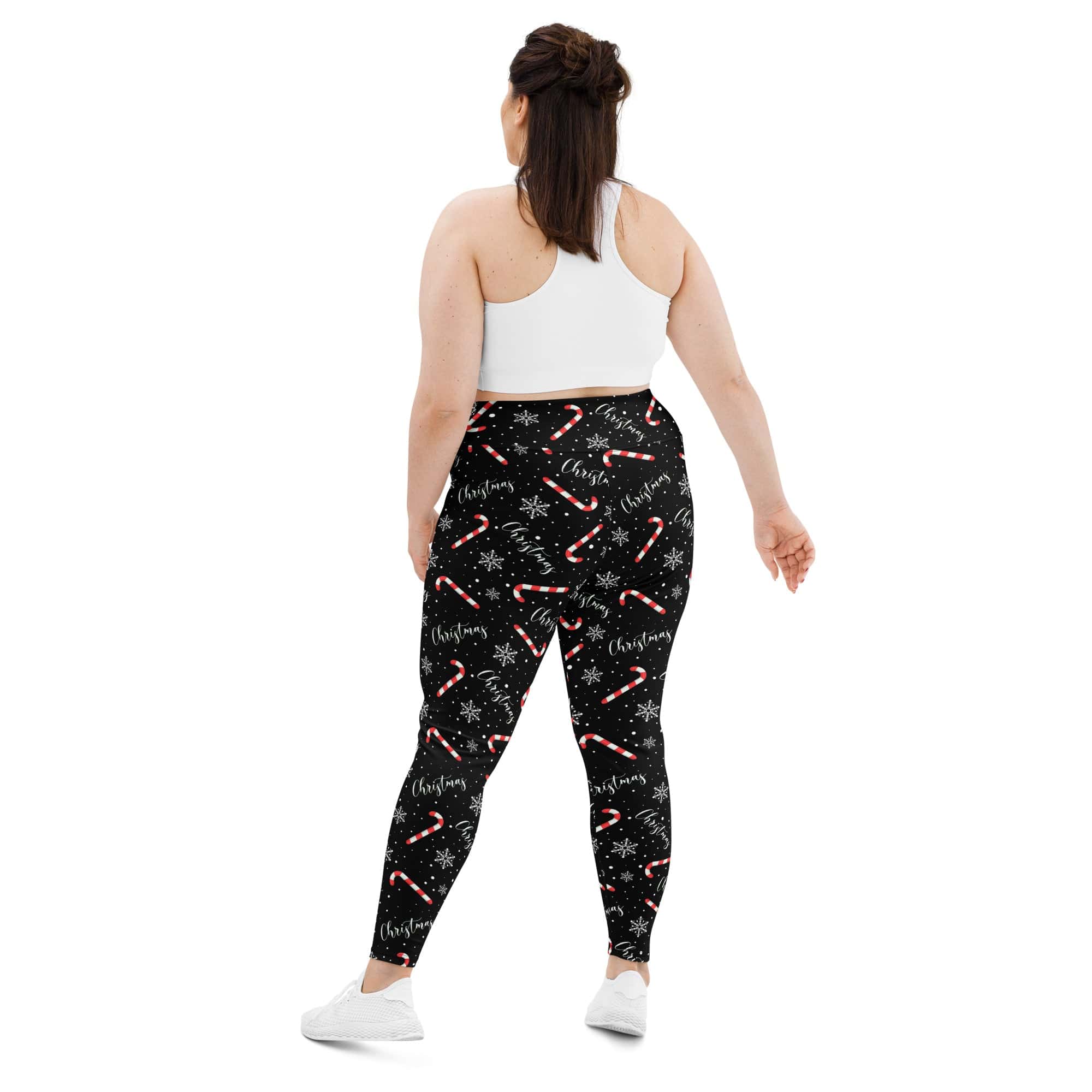 Candy Cane & Snowflake Plus Size Leggings