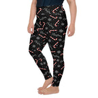 Candy Cane & Snowflake Plus Size Leggings
