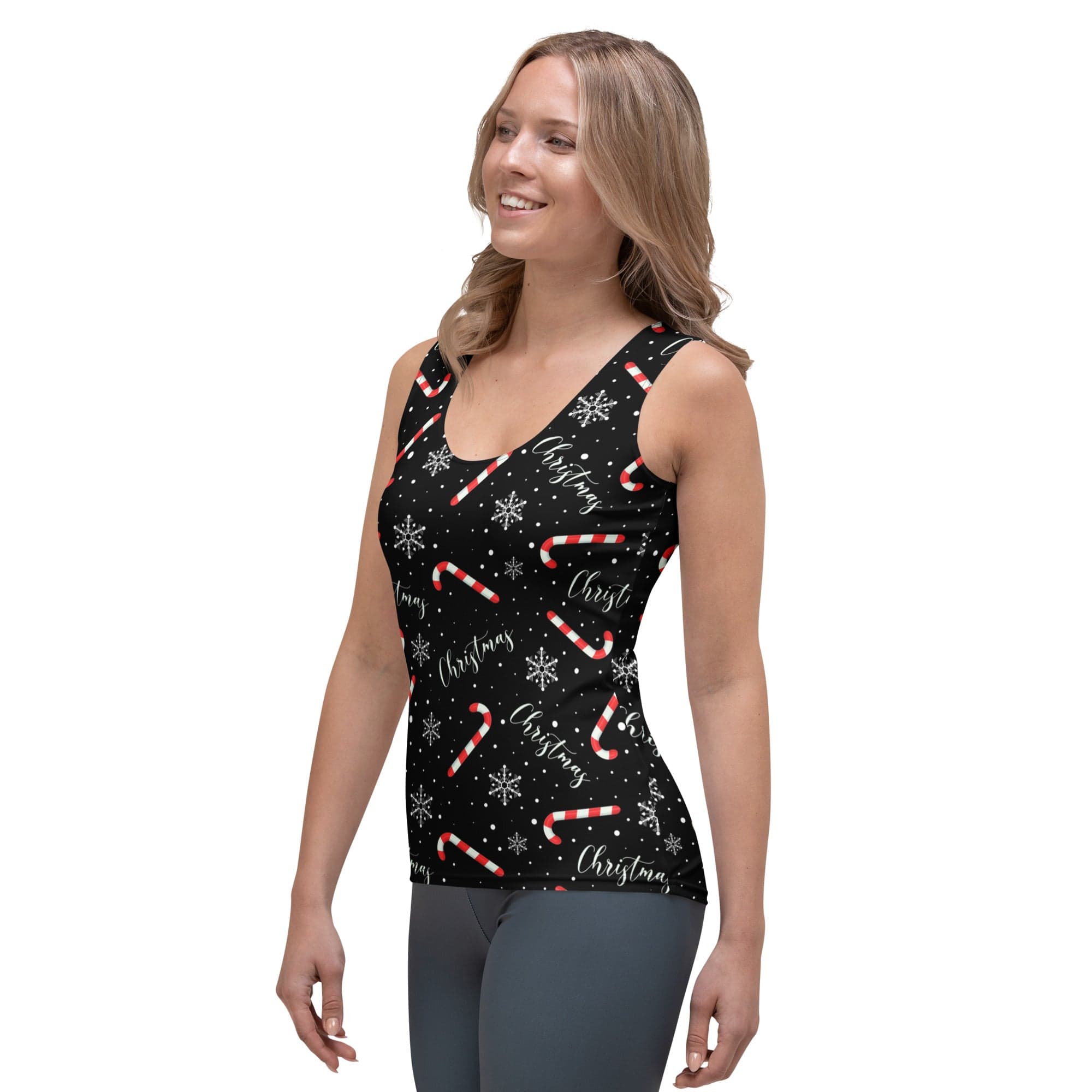 Candy Cane & Snowflake Tank Top