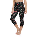 Candy Cane & Snowflake Yoga Capris