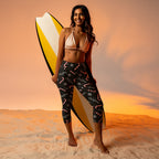 Candy Cane & Snowflake Yoga Capris
