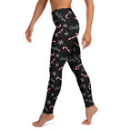 Candy Cane & Snowflake Yoga Leggings