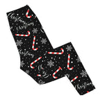 Candy Cane & Snowflake Yoga Leggings
