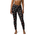 Candy Cane & Snowflake Yoga Leggings