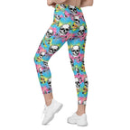 Candy Cotton Skull Leggings With Pockets