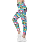 Candy Cotton Skull Leggings With Pockets