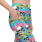 Candy Cotton Skull Leggings With Pockets