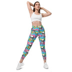 Candy Cotton Skull Leggings With Pockets