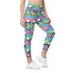 Candy Cotton Skull Leggings With Pockets