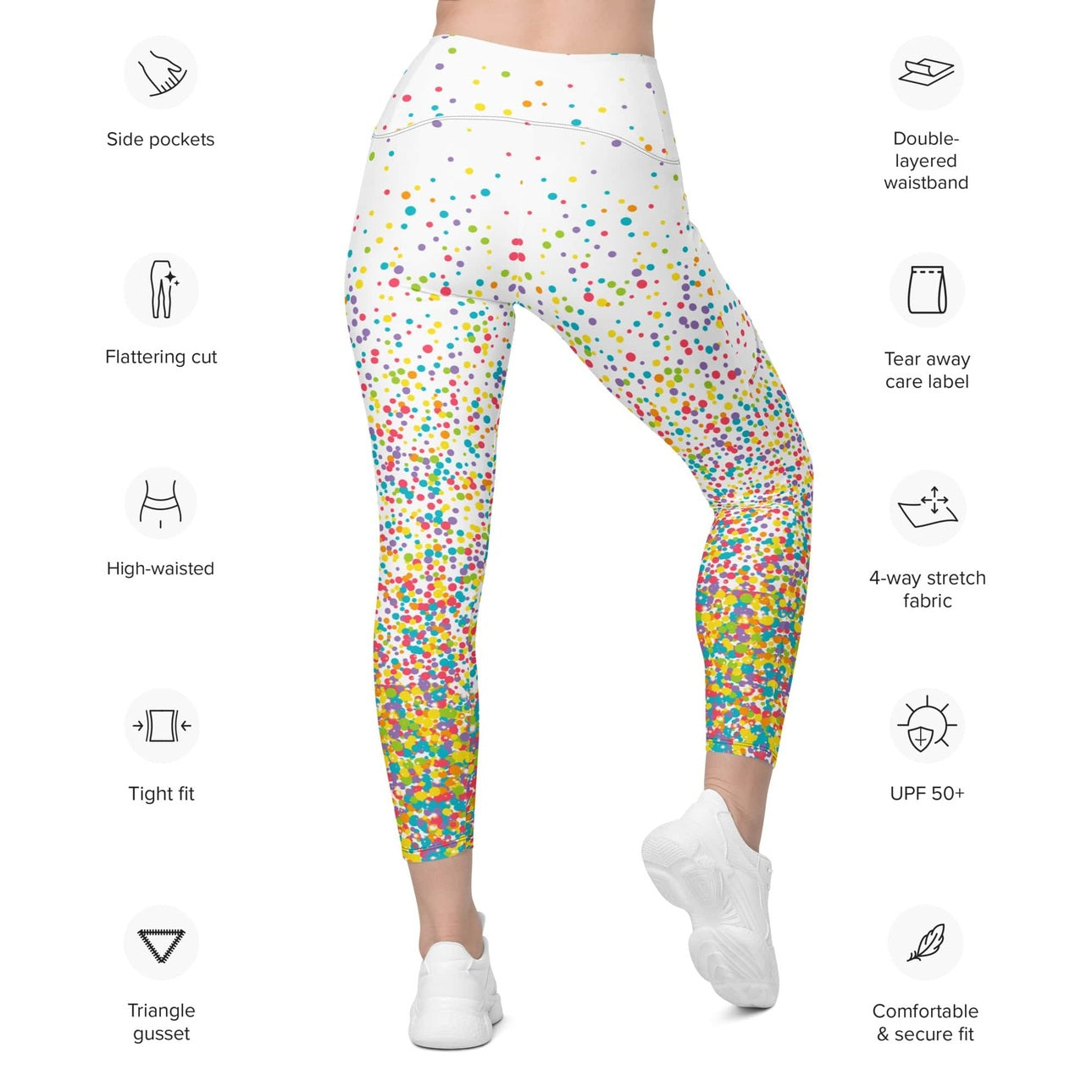 Candy Splash Ombre Leggings With Pockets