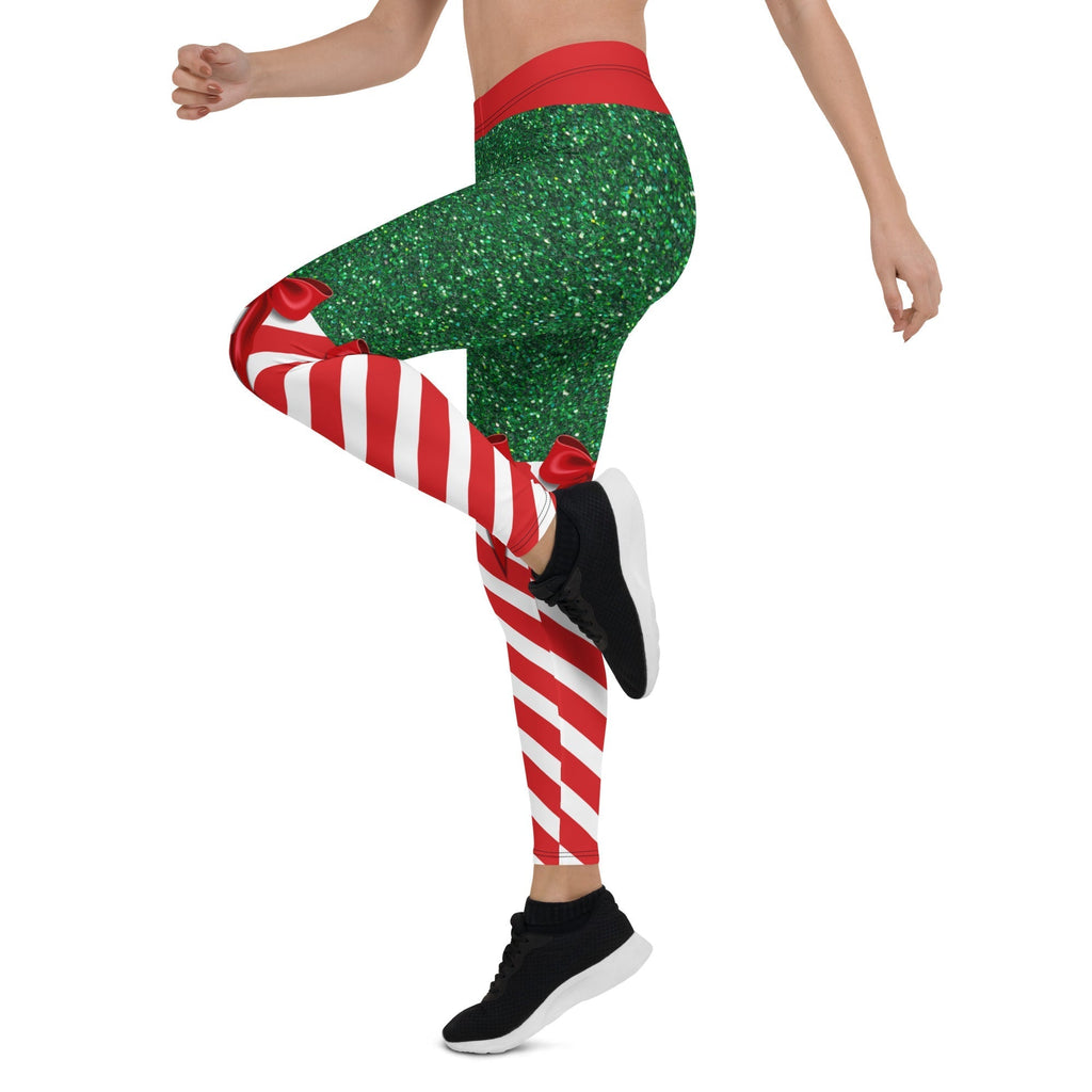 Candy Stripe Christmas Leggings