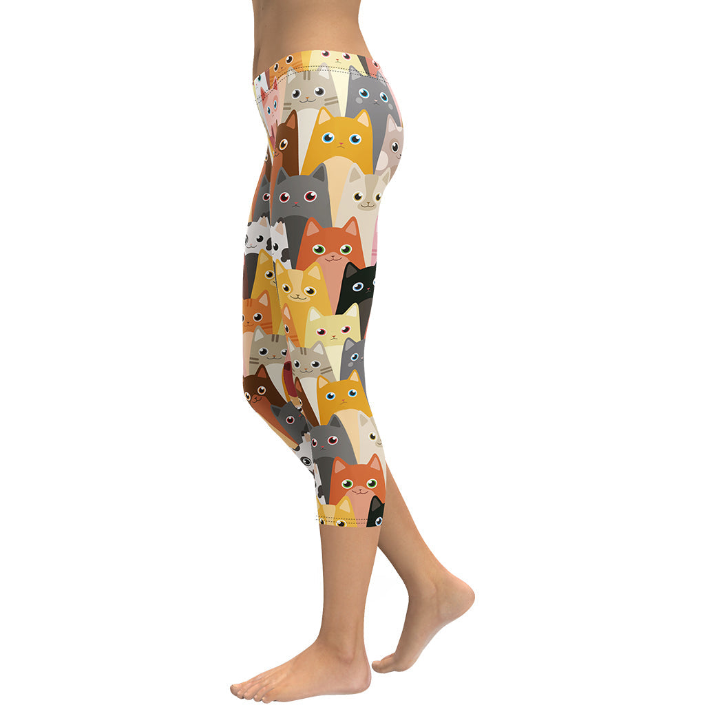 Cartoon Cats Capris