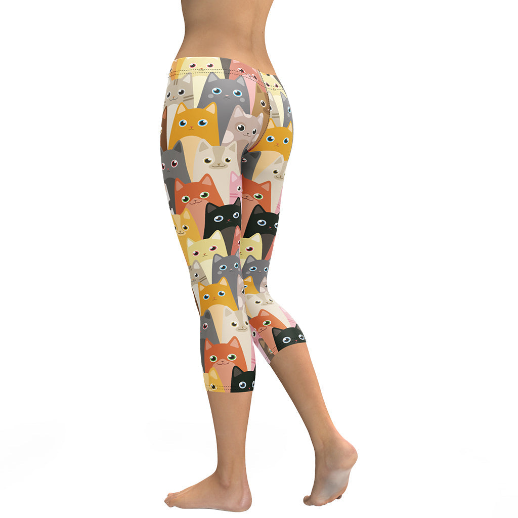 Cartoon Cats Capris