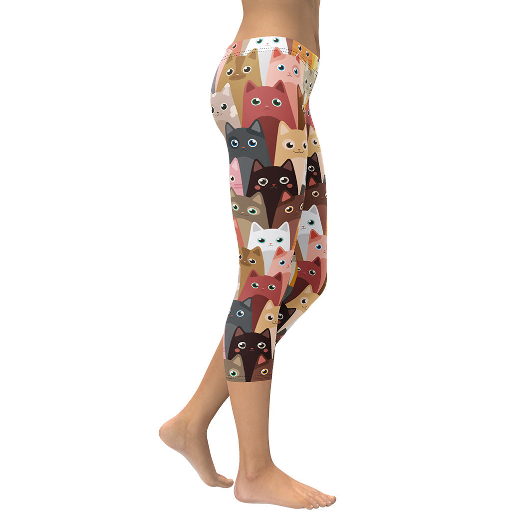 Cartoon Cats Capris