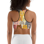 Cartoon Cats Sports Bra
