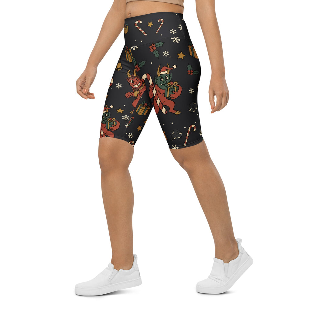 Cartoon Krampus Biker Shorts