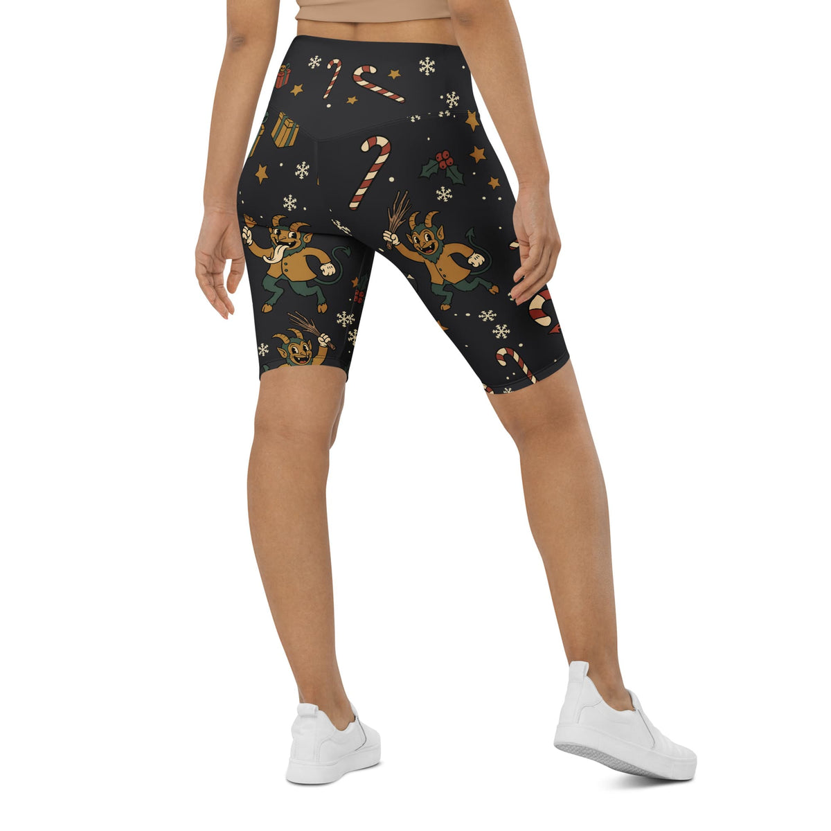 Cartoon Krampus Biker Shorts