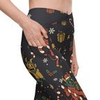 Cartoon Krampus Crossover Leggings With Pockets