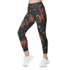 Cartoon Krampus Leggings With Pockets