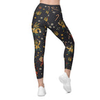 Cartoon Krampus Leggings With Pockets