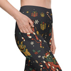Cartoon Krampus Leggings With Pockets