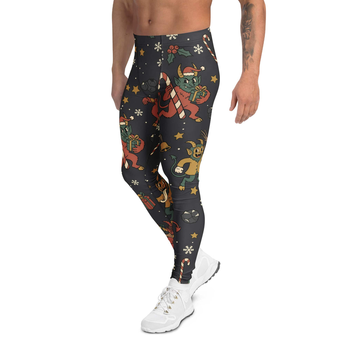 Cartoon Krampus Men's Leggings
