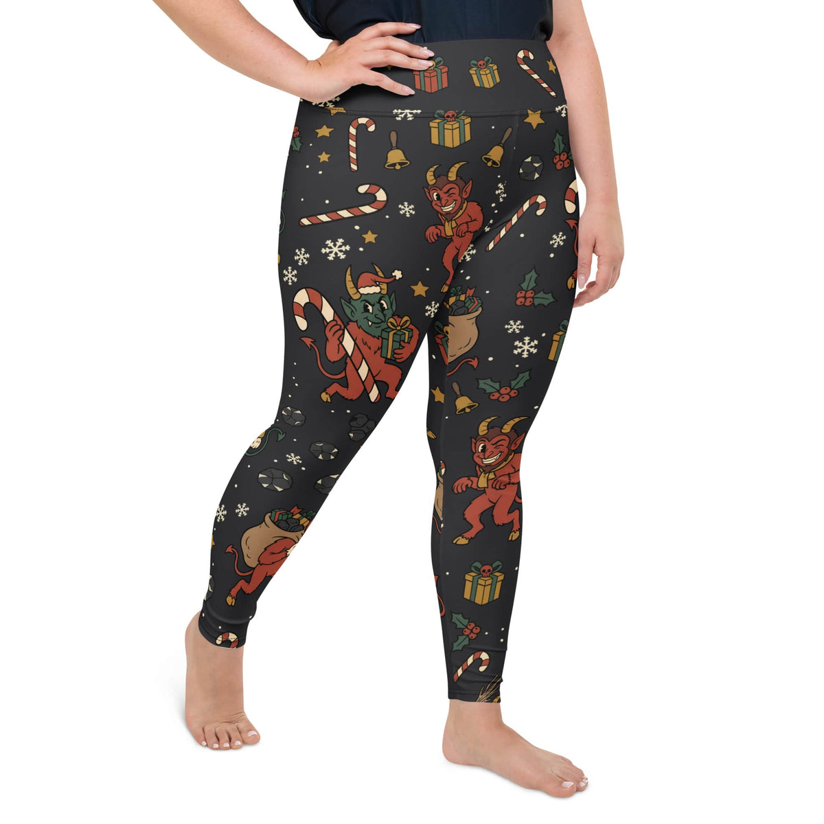 Cartoon Krampus Plus Size Leggings