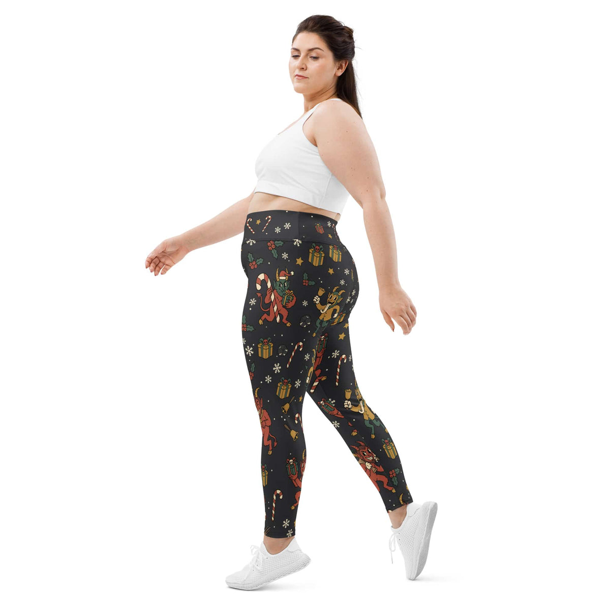 Cartoon Krampus Plus Size Leggings