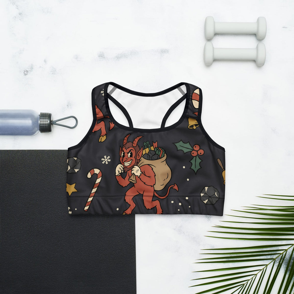 Cartoon Krampus Sports Bra
