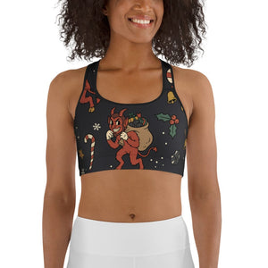 Cartoon Krampus Sports Bra