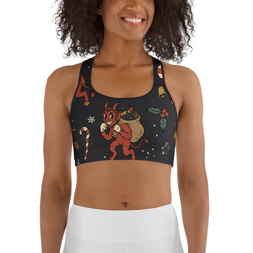 Cartoon Krampus Sports Bra