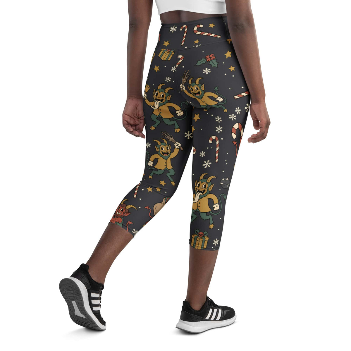 Cartoon Krampus Yoga Capris