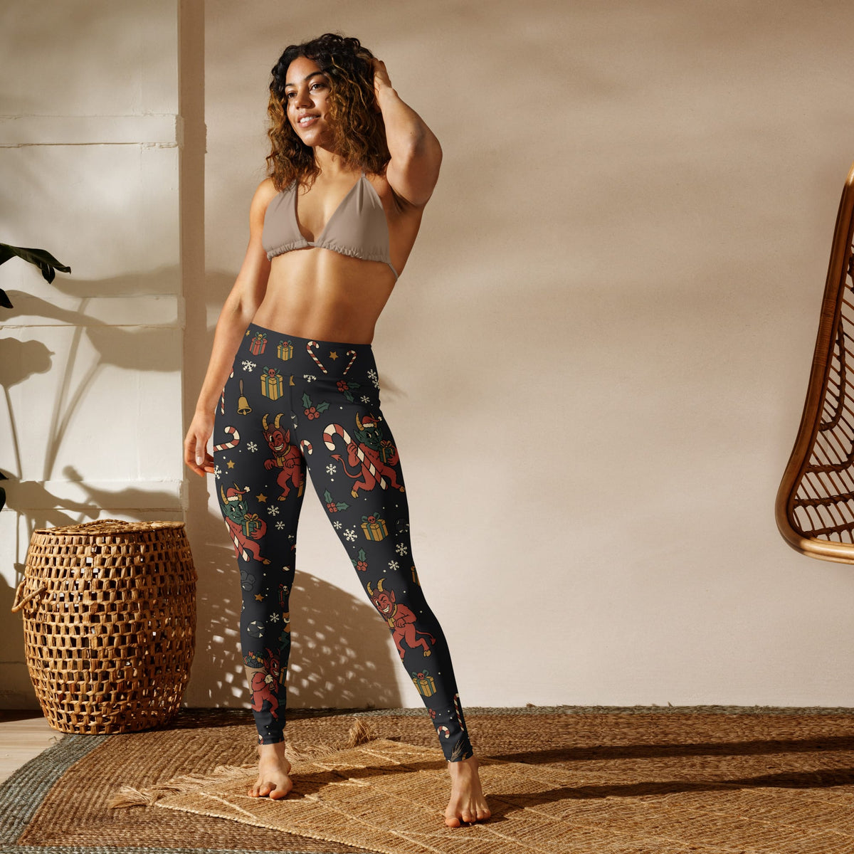 Cartoon Krampus Yoga Leggings