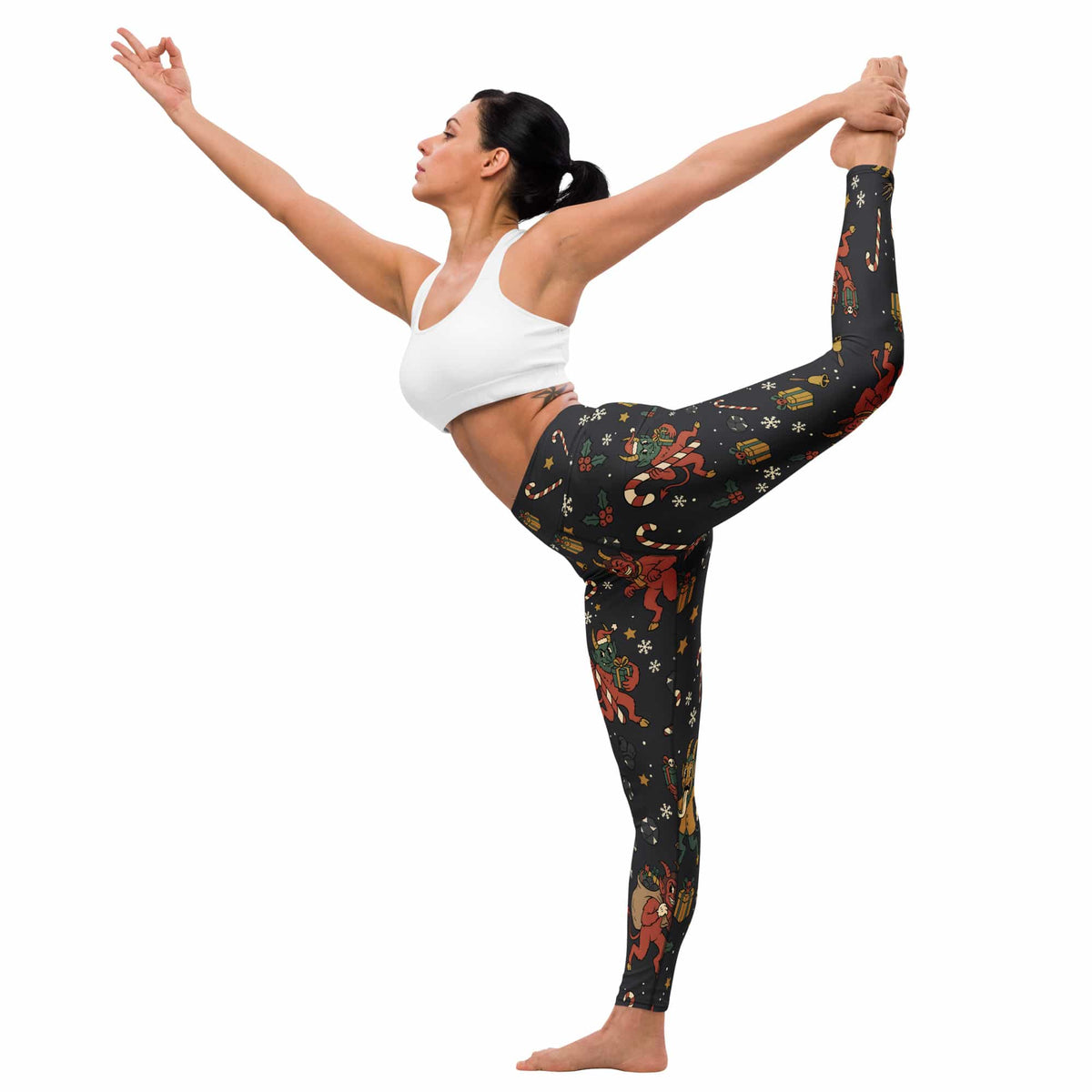 Cartoon Krampus Yoga Leggings