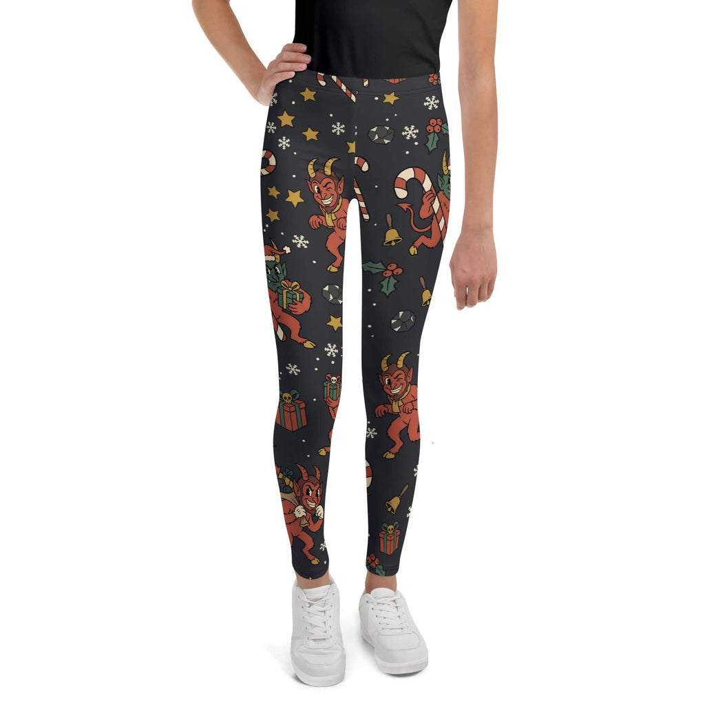 Cartoon Krampus Youth Leggings