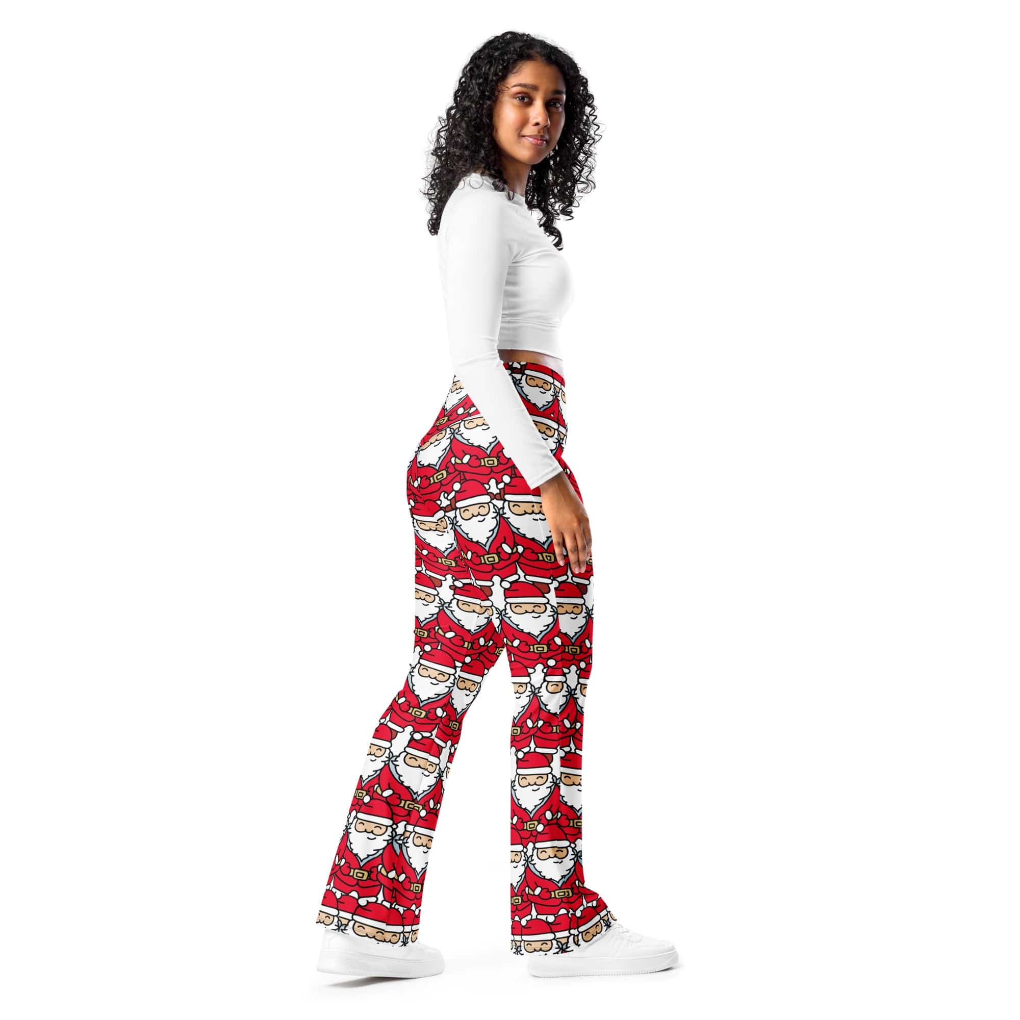 Cartoon Santa Flare Leggings