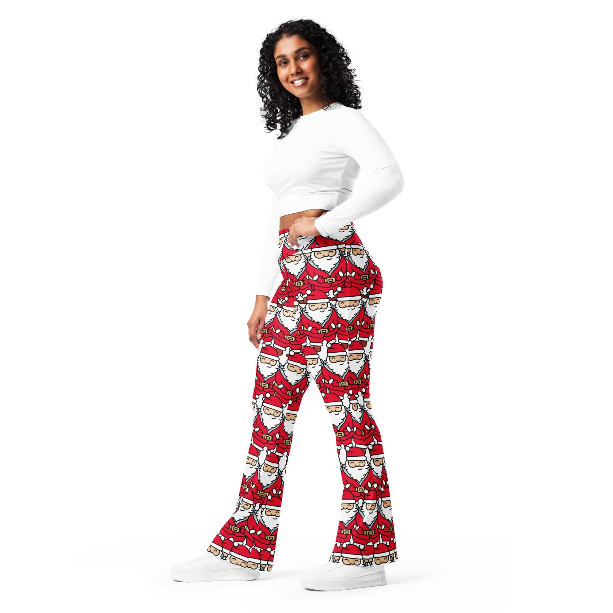 Cartoon Santa Flare Leggings