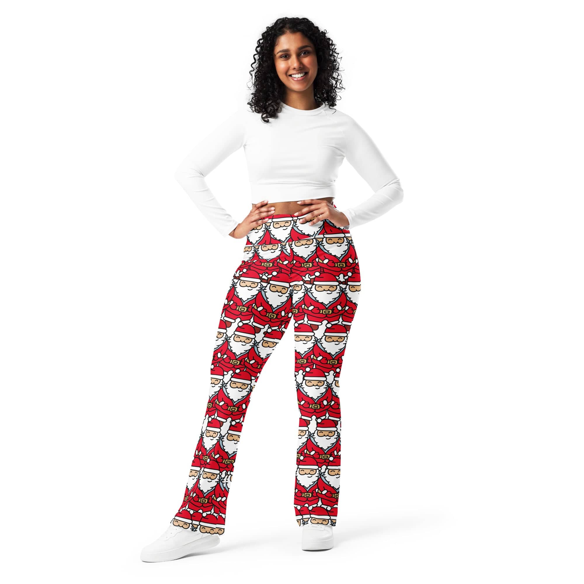 Cartoon Santa Flare Leggings
