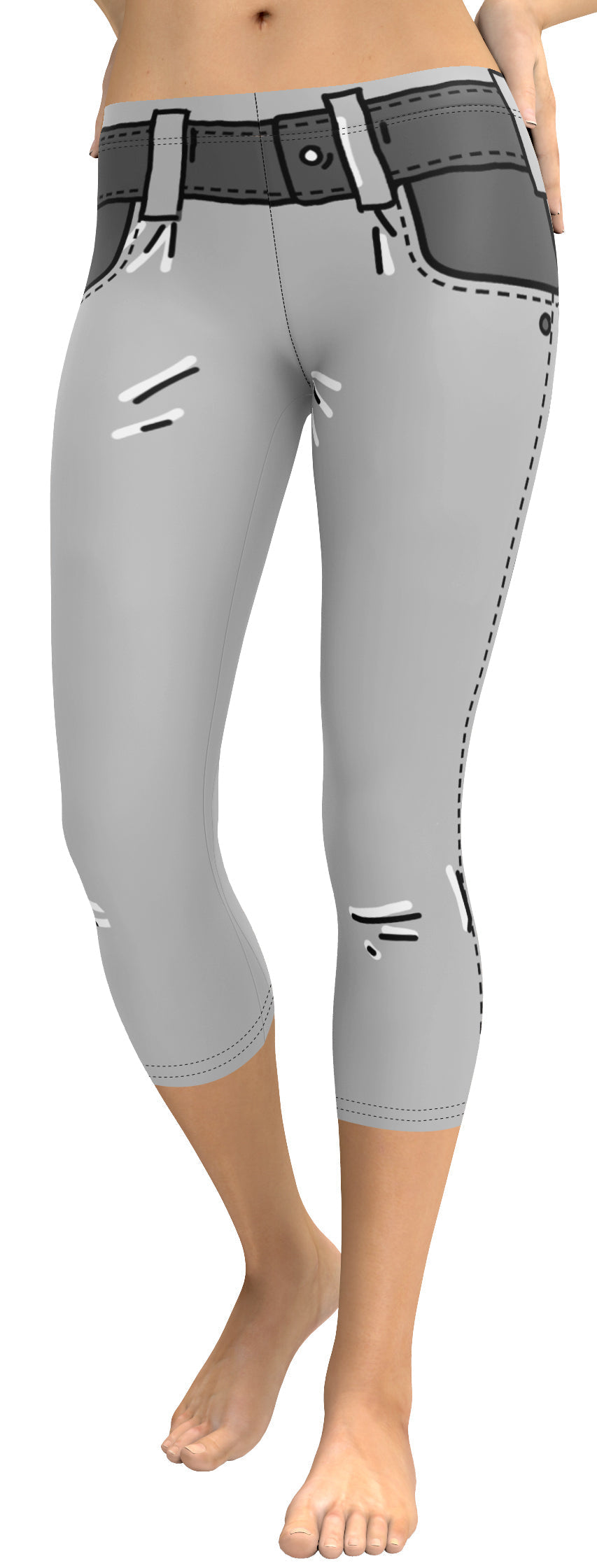 Cartoonized Monochrome Capris