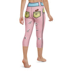 Cartoonized Pink Yoga Capris