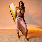 Cartoonized Pink Yoga Capris