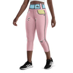 Cartoonized Pink Yoga Capris