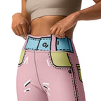 Cartoonized Pink Yoga Leggings