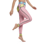 Cartoonized Pink Yoga Leggings