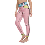 Cartoonized Pink Yoga Leggings