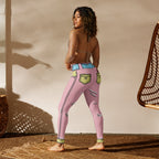 Cartoonized Pink Yoga Leggings