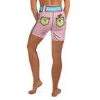 Cartoonized Pink Yoga Shorts