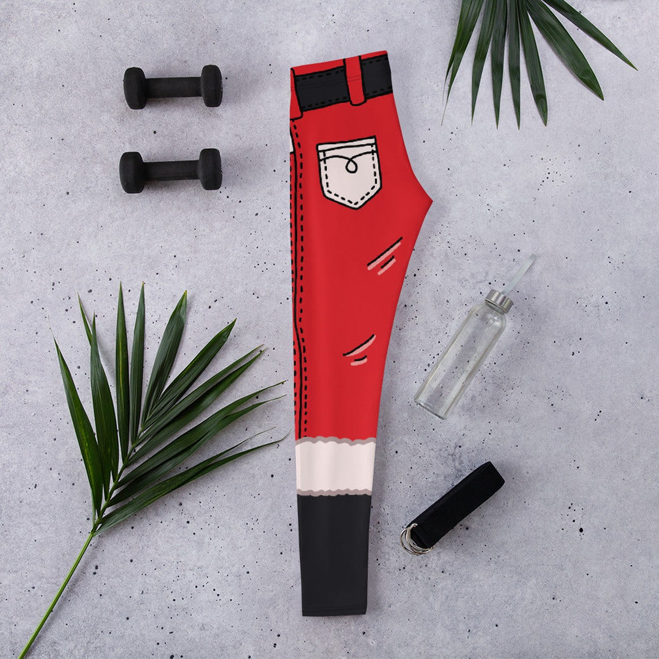 Cartoonized Santa Outfit Leggings