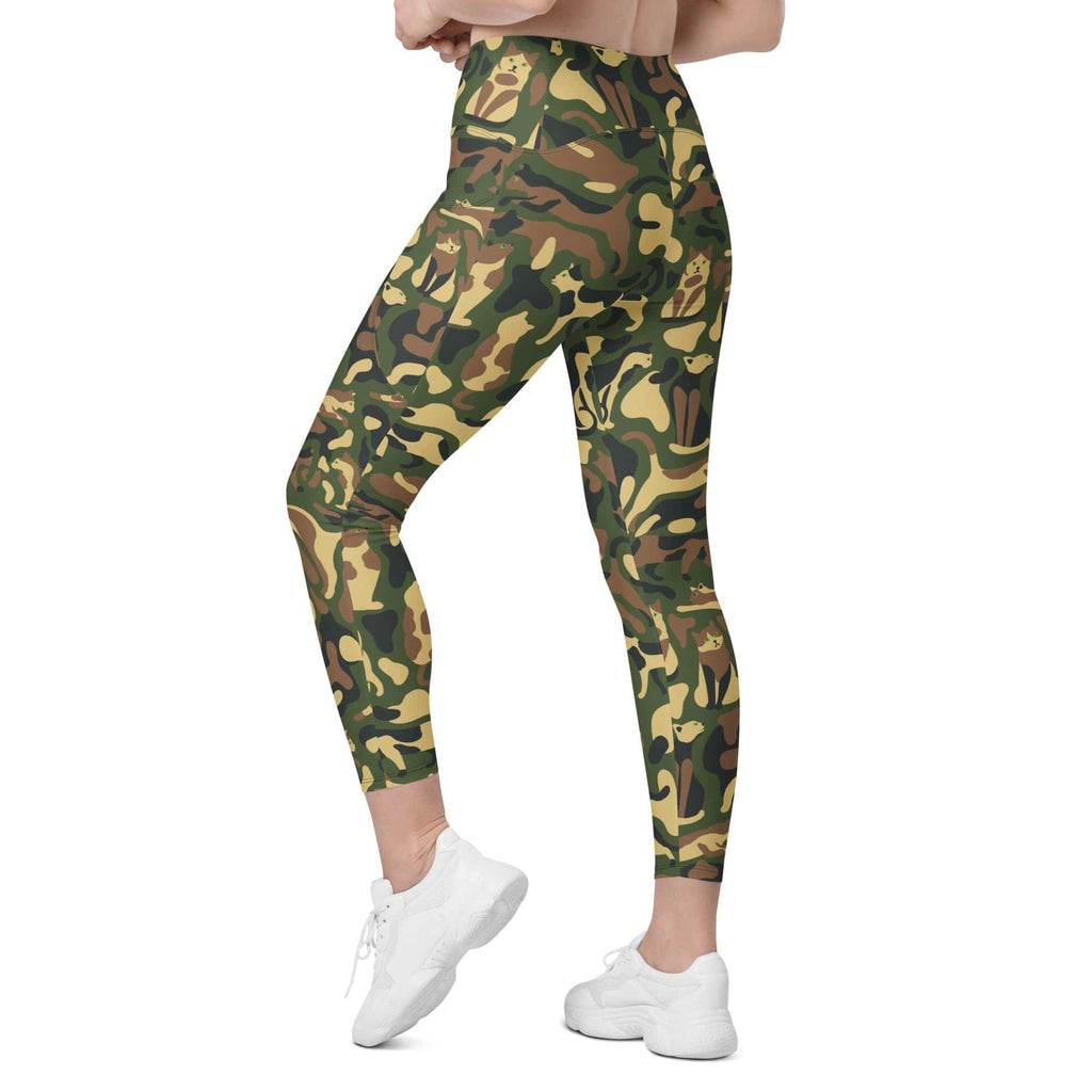 Cat Camo Leggings With Pockets