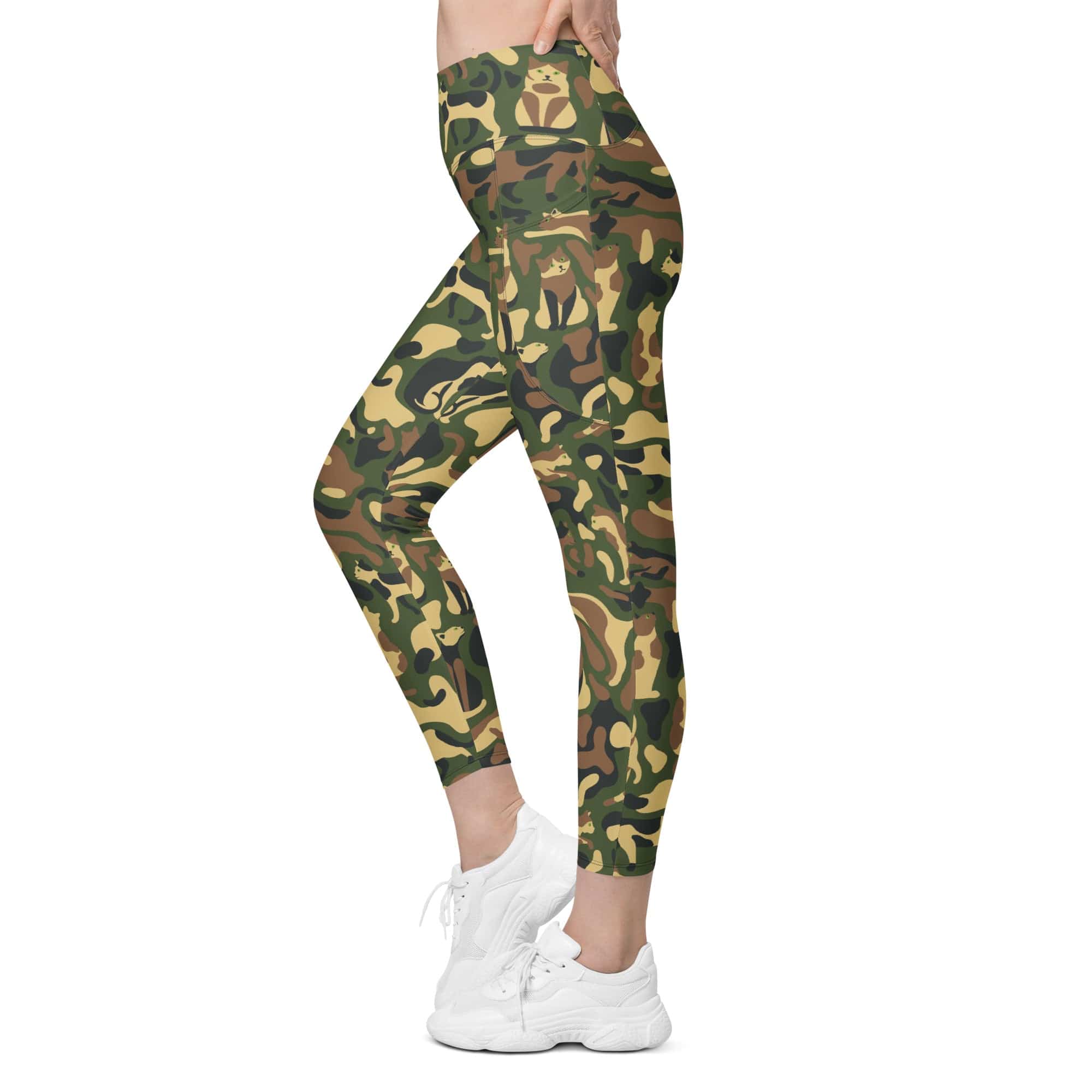 Cat Camo Leggings With Pockets